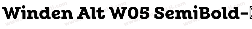 Winden Alt W05 SemiBold字体转换